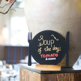 Securit Mini Plate Shaped Blackboards (3 pack)