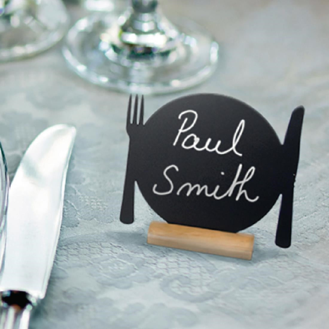 Securit Mini Plate Shaped Blackboards (3 pack)