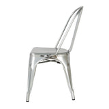 Bolero Bistro Galvanised Steel Side Chairs (4 Pack)