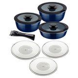 Tramontina Ítria 10-Piece Nesting Cookware Set Navy