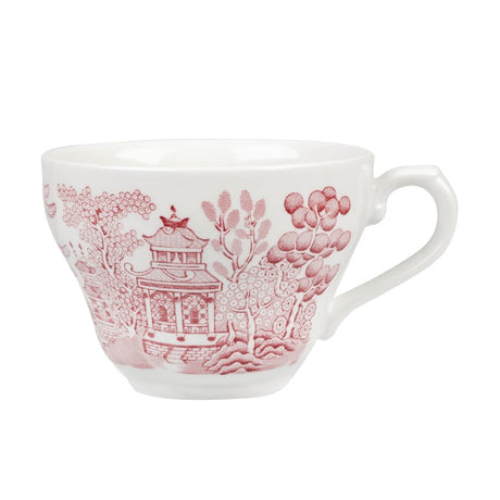 Churchill Vintage Prints Willow Georgian TeaCups Cranberry 200ml (12 Pack)
