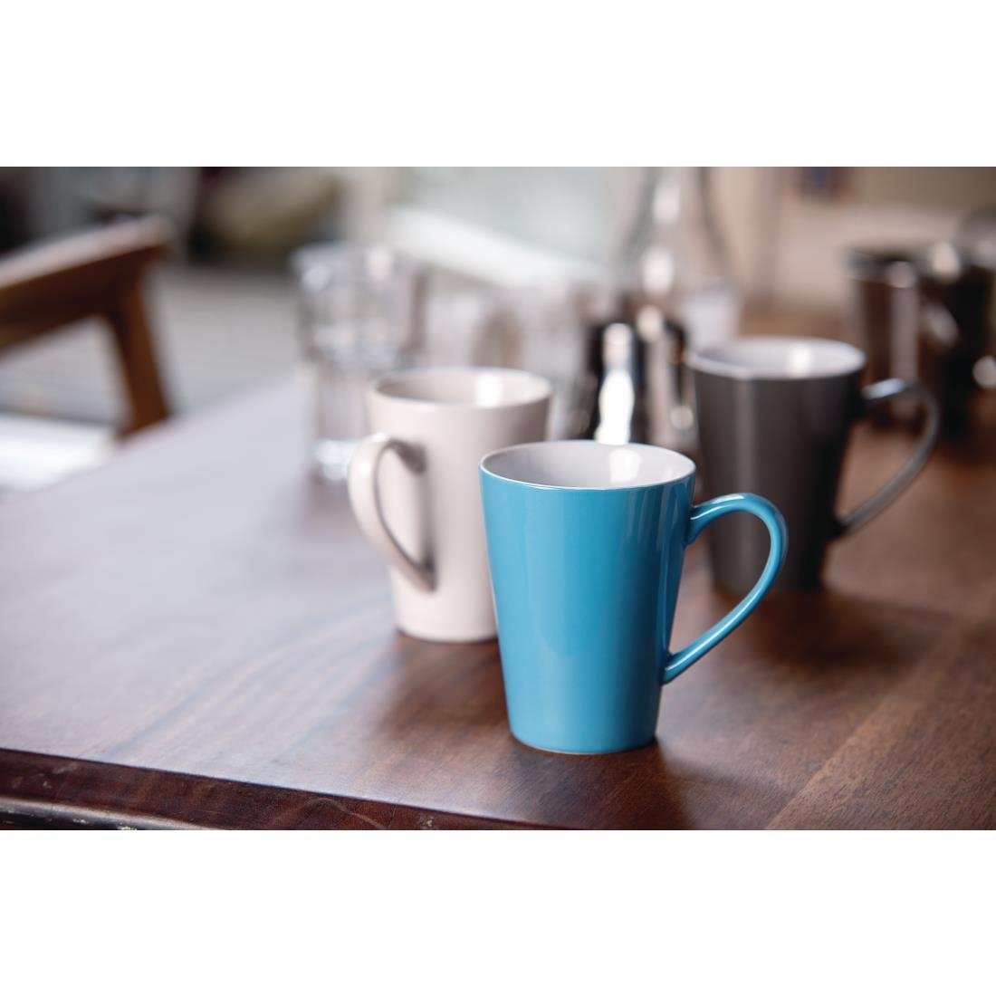 Olympia Cafe Latte Cup Blue - 340ml 11.5fl oz (Box 12)