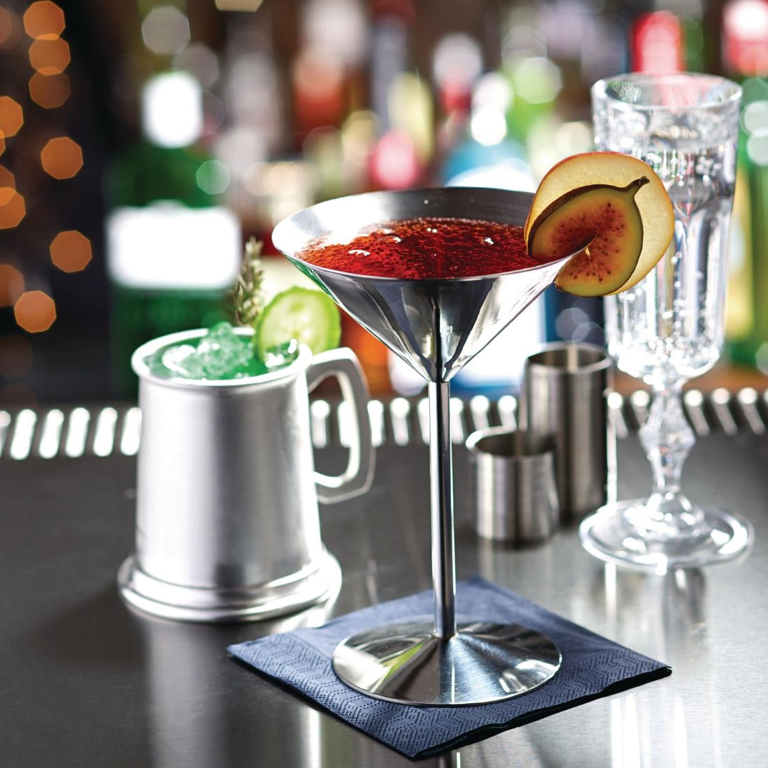 Utopia Stainless Steel Martini Glass 240ml (6 Pack)