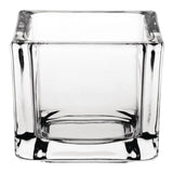 Olympia Glass Tealight Holder Square Clear (6 Pack)