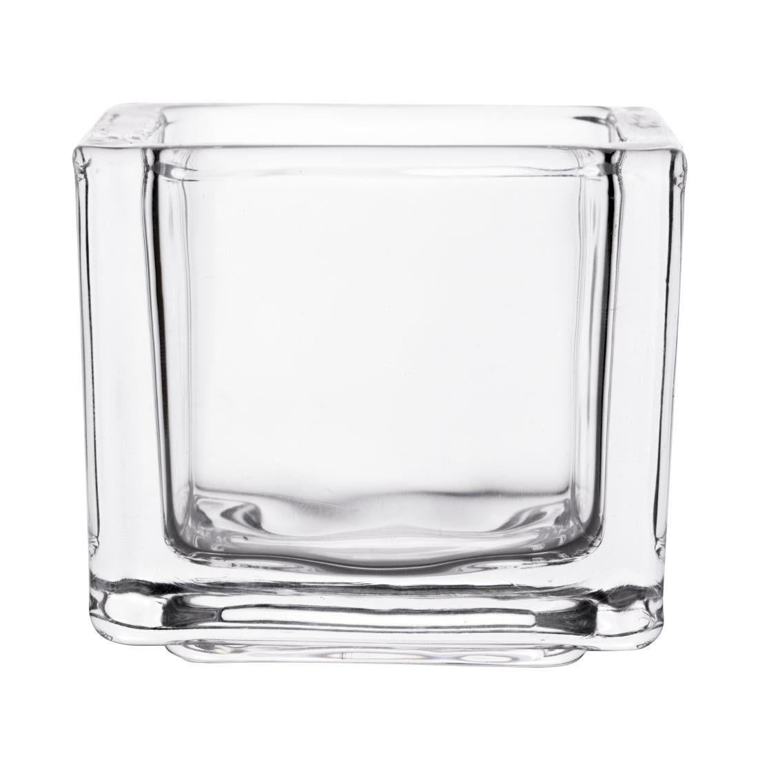 Olympia Glasses Tealight Holders Square Clear (6 Pack)