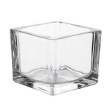 Olympia Glasses Tealight Holders Square Clear (6 Pack)