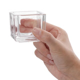 Olympia Glasses Tealight Holders Square Clear (6 Pack)