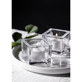 Olympia Glasses Tealight Holders Square Clear (6 Pack)