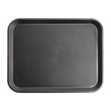 Olympia Kristallon Polypropylene Rectangular Non-Slip Tray Black 458mm