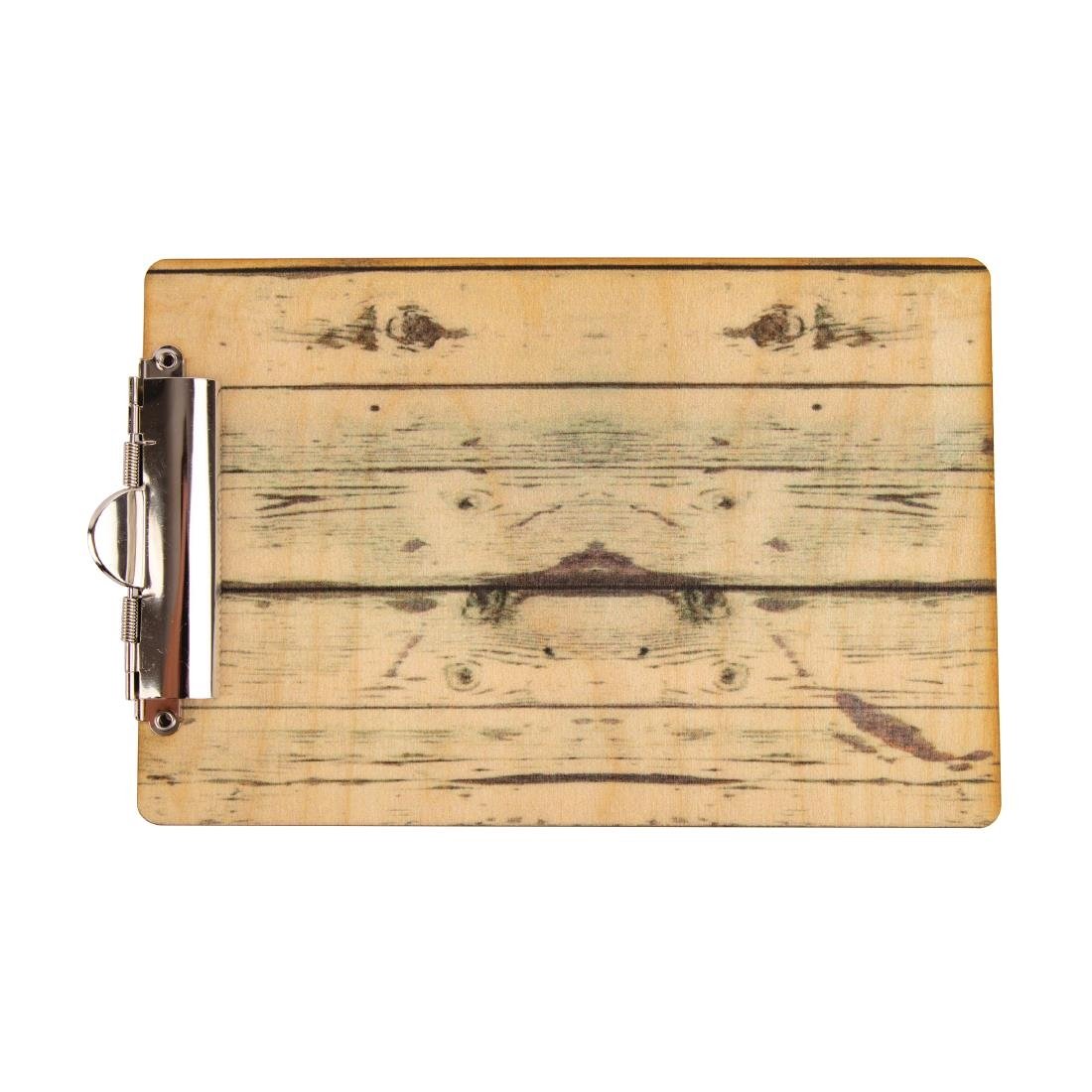 Wood Effect A5 Menu Presentation Clipboard