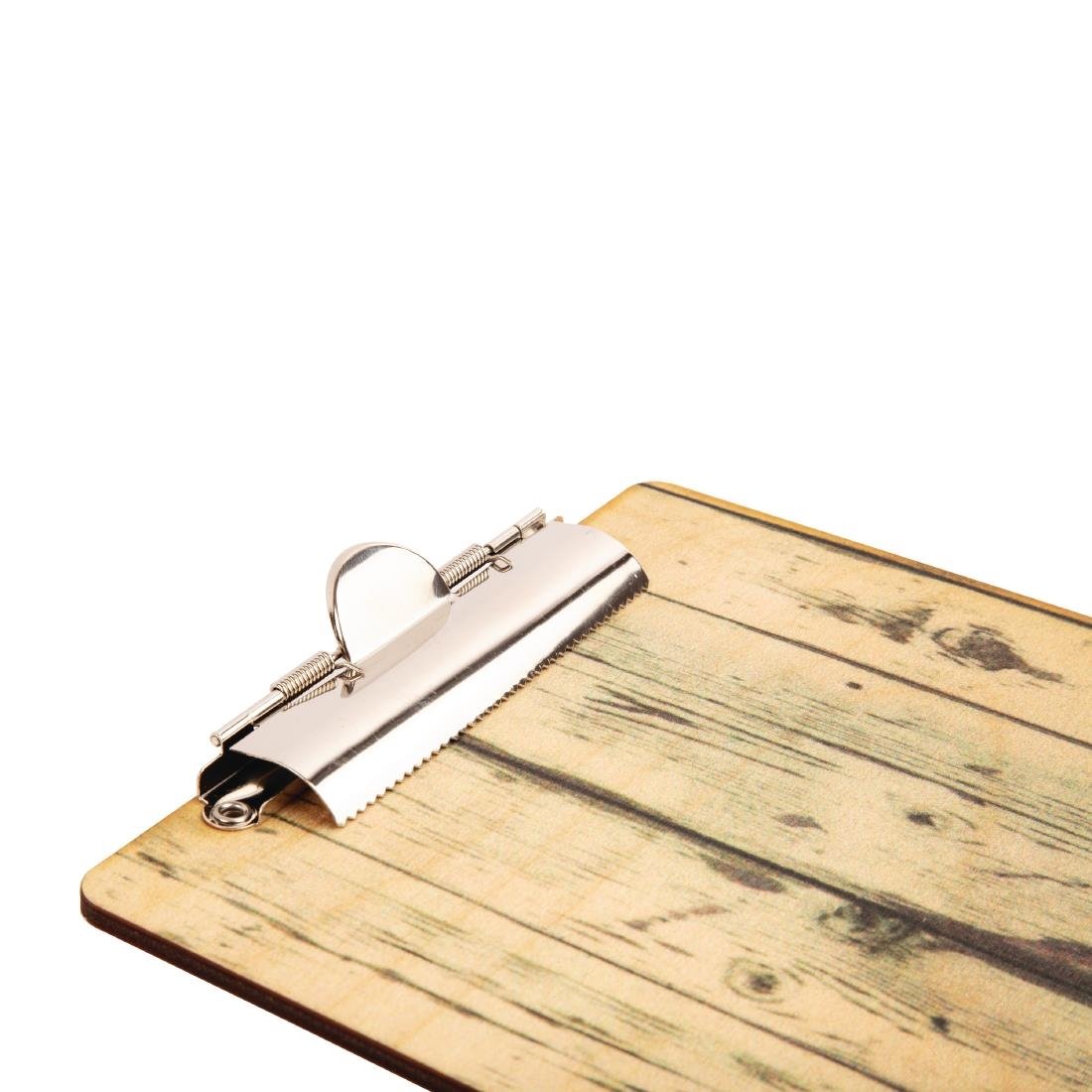Wood Effect A5 Menu Presentation Clipboard