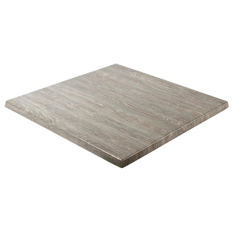 Werzalit Pre-drilled Square Table Top Limed Oak 600mm