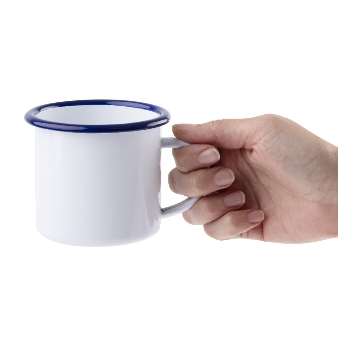 Olympia Enamel Mugs 350ml (6 Pack)