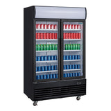 Polar G-Series Upright Hinged Door Display Cooler with Light Box 950Ltr Black