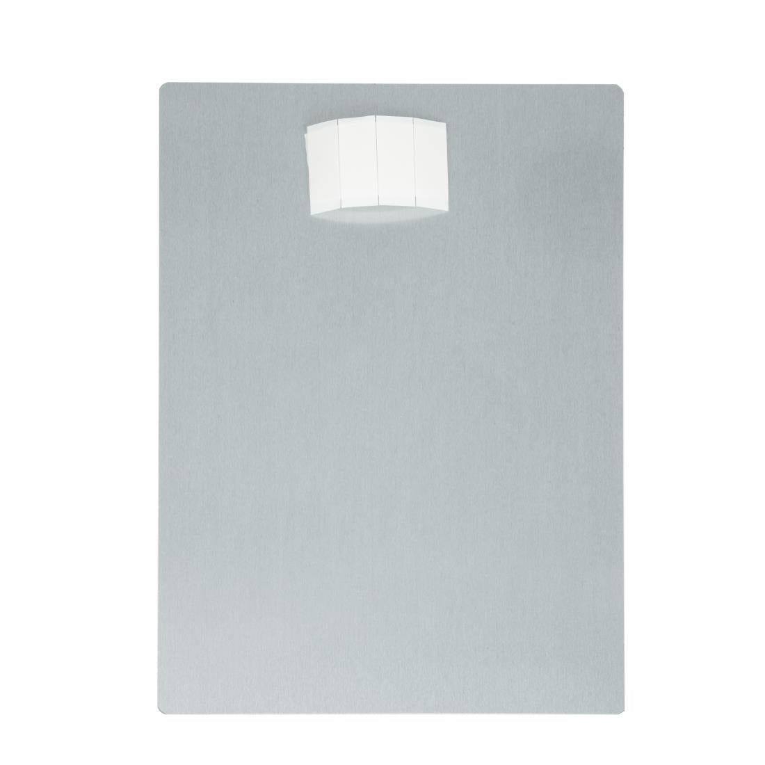 Vogue Brushed Steel Food Allergy Sign A5