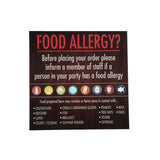 Food Allergen Window and Wall Stickers (8 pack)