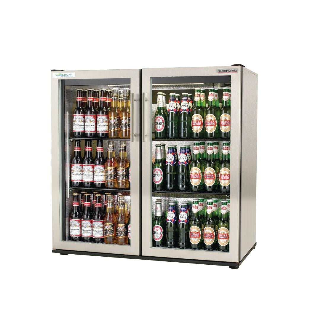 Autonumis EcoChill Double Hinged Door 3Ft Back Bar Cooler Stainless Steel A215203