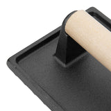 Vogue Cast Iron Steak Weight with Wood Handle