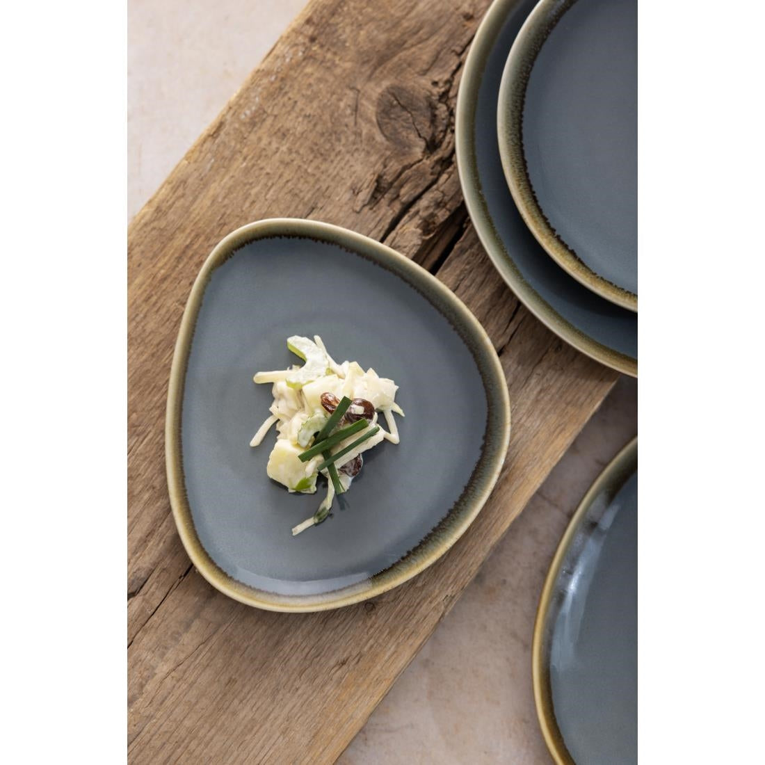 Olympia Kiln Triangular Side Plate Ocean 165mm (6 Pack)