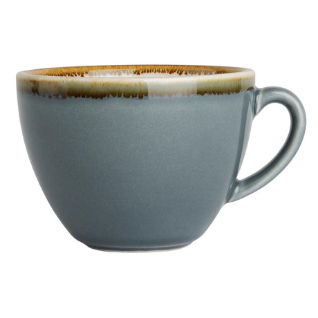Mosgroene schotels voor cappuccinokopjes van Olympia Kiln porselein Mosgroene schotels voor cappuccinokopjes van Olympia Kiln porselein