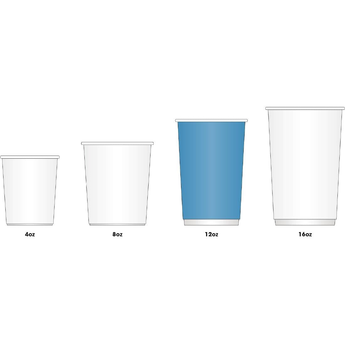 Fiesta Recyclable Coffee Cups Ripple Wall Red 340ml / 12oz (25 Pack)