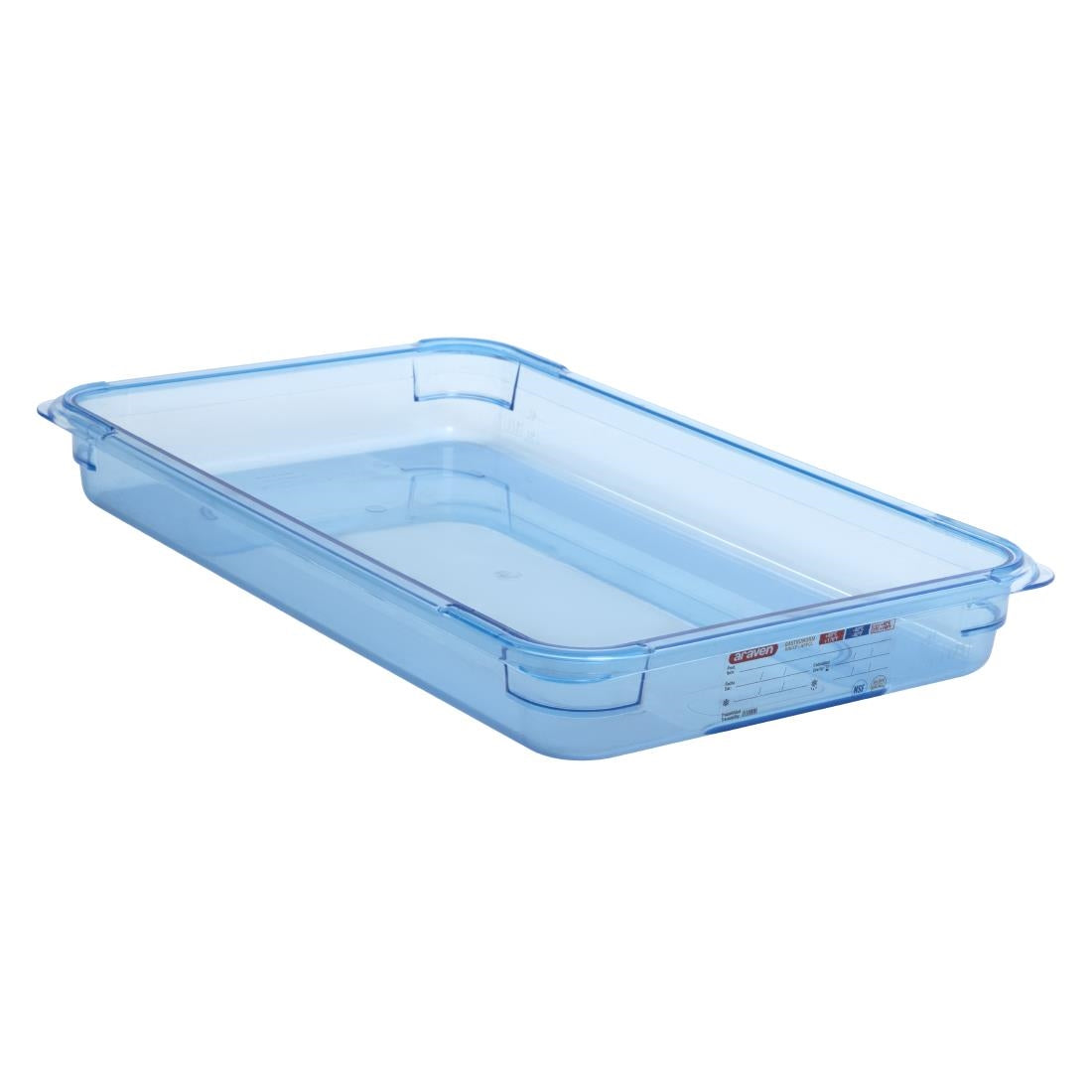 Araven ABS Food Storage Container Blue GN 1/1 65mm