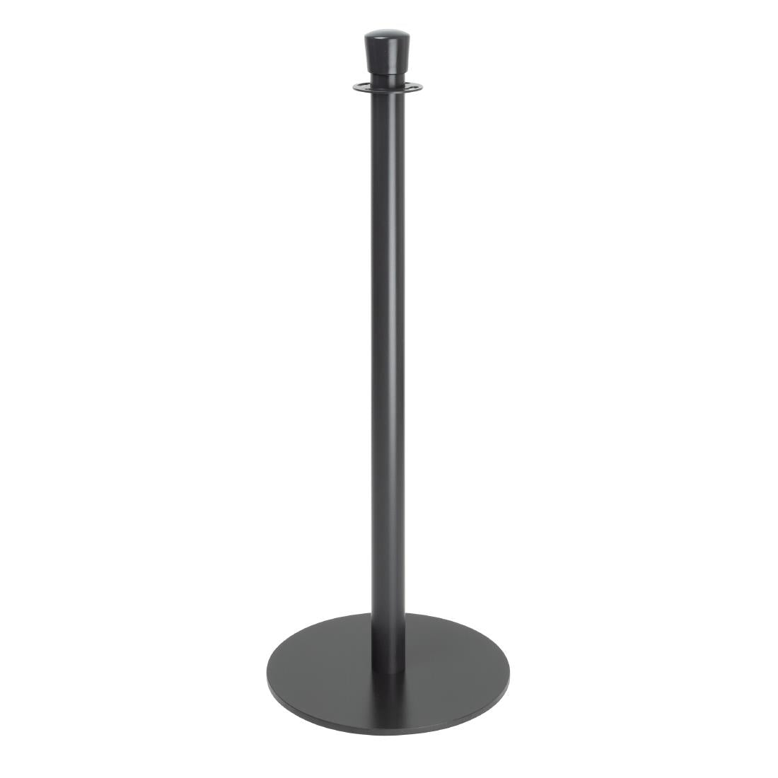 Bolero Flat Base Barrier Posts Black (2 Pack)