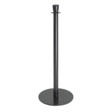 Bolero Flat Base Barrier Posts Black (2 Pack)