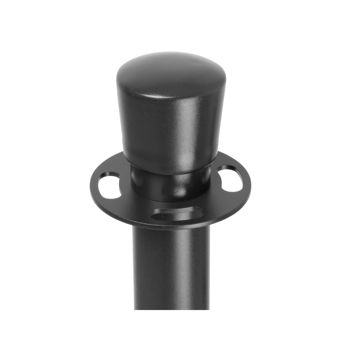 Bolero Flat Base Barrier Posts Black (2 Pack)