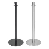 Bolero Flat Base Barrier Posts Black (2 Pack)