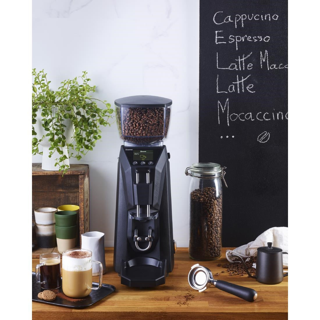Santos On-Demand Coffee Grinder 59TA with Tamper Black
