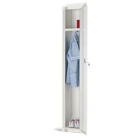 Elite Single Door Manual Combination Locker Locker White with Sloping Top