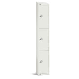 Elite Three Door Manual Combination Locker Locker White with Sloping Top