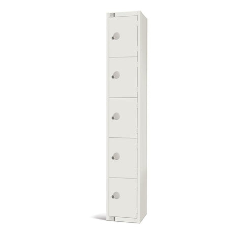 Elite Five Door Electronic Combination Locker White