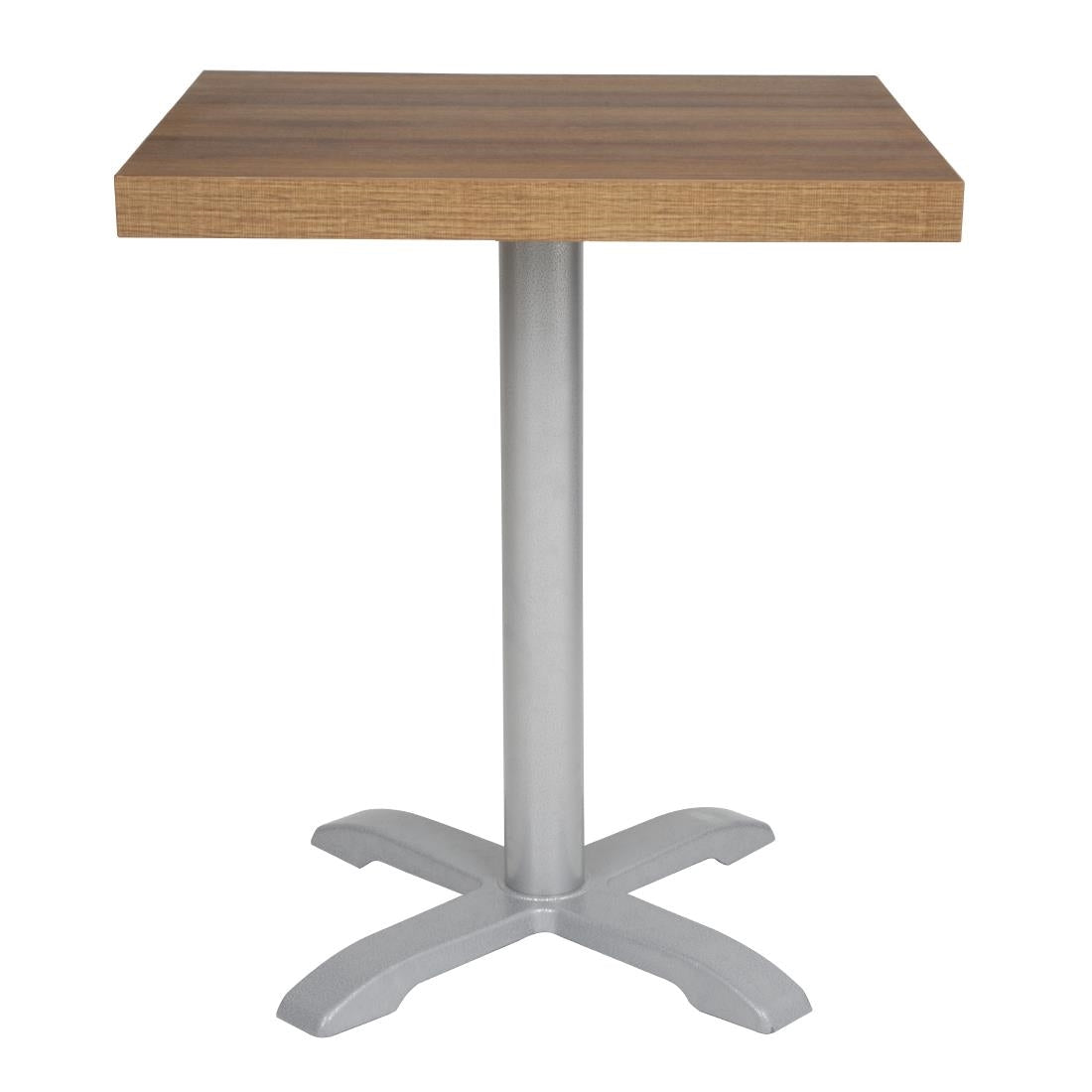 Bolero Pre-drilled Square Tabletop Rustic Oak 700mm