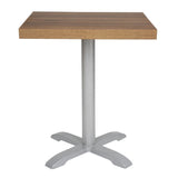 Bolero Pre-drilled Square Tabletop Rustic Oak 700mm