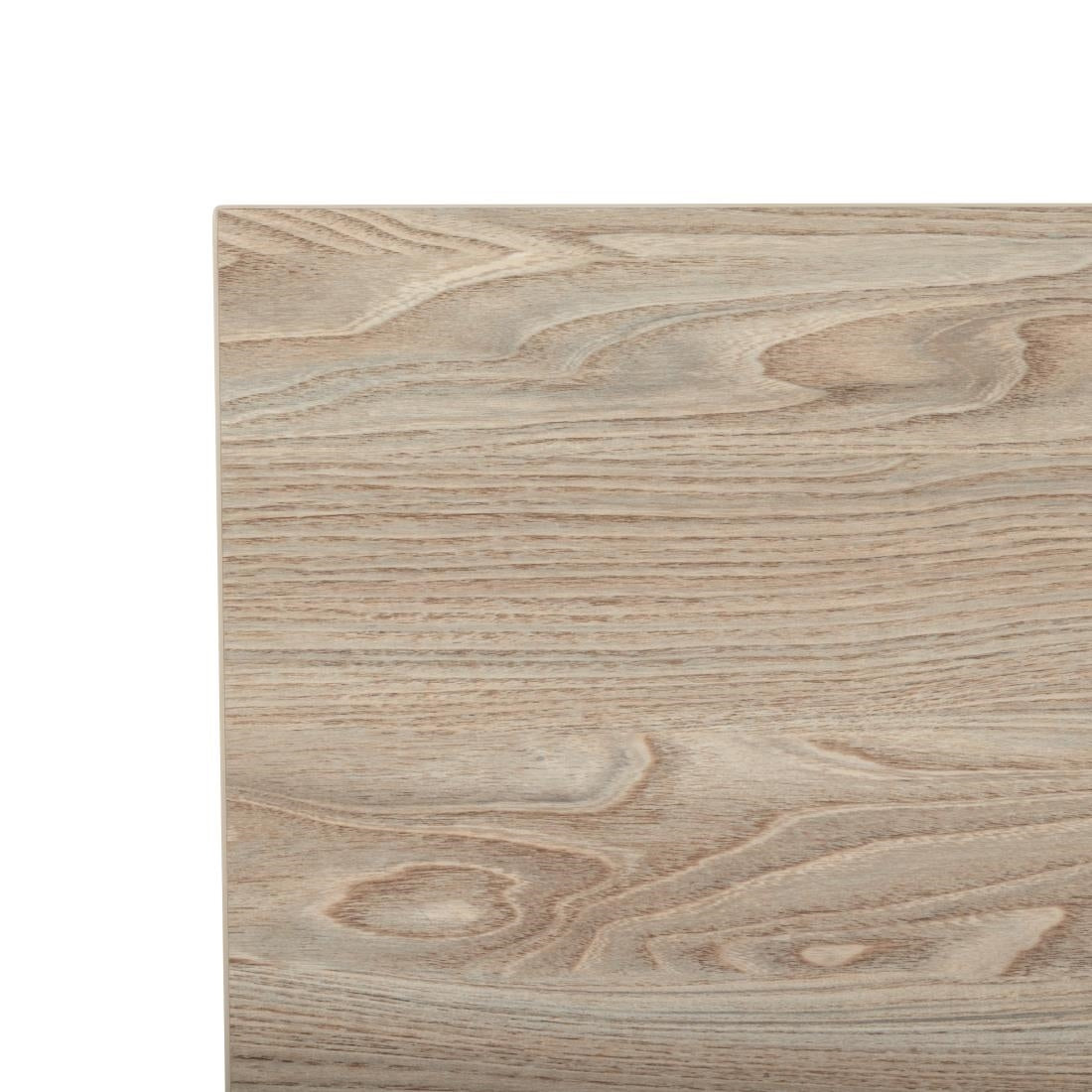 Bolero Pre-drilled Square Tabletop Antique Natural 600mm