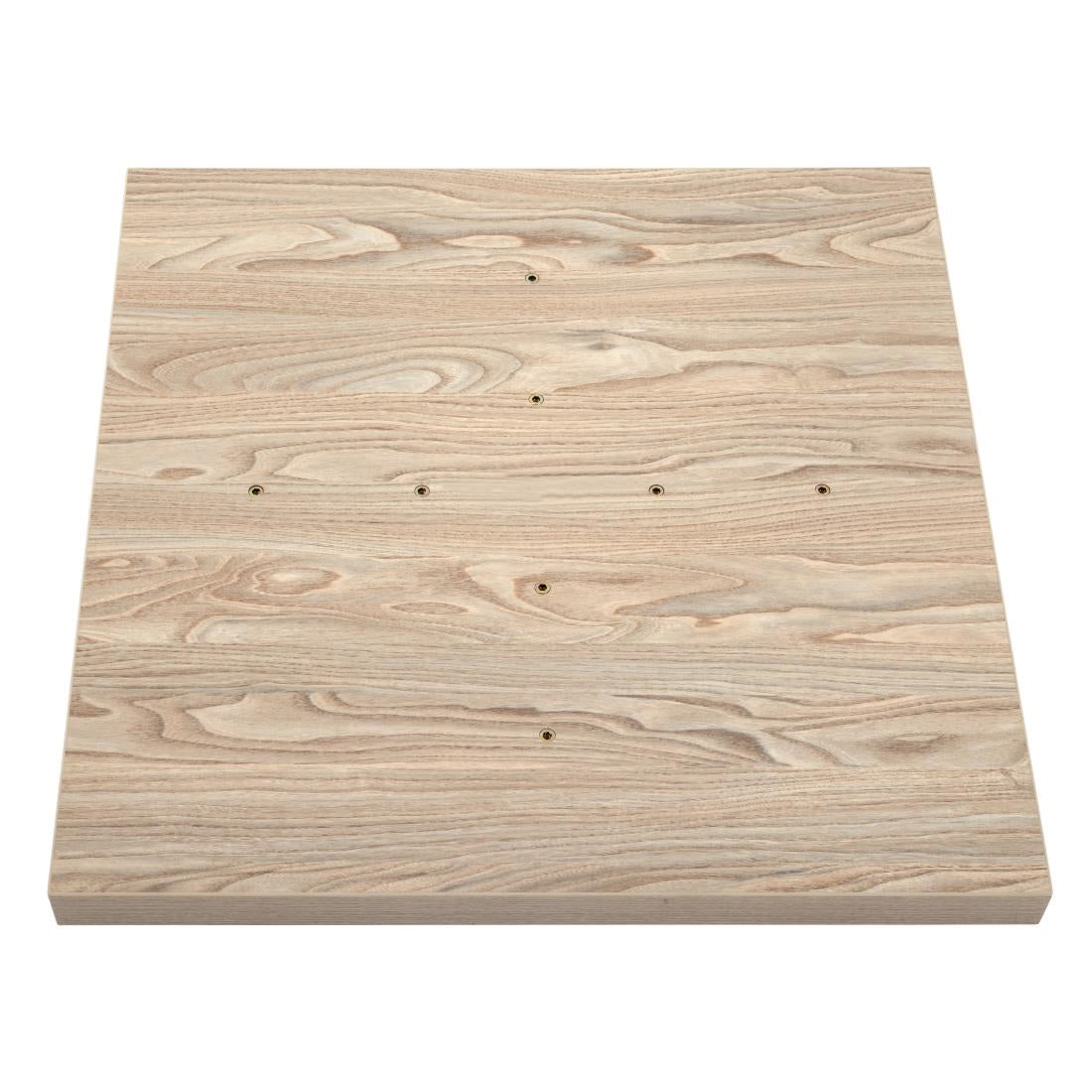 Bolero Pre-drilled Square Tabletop Antique Natural 600mm