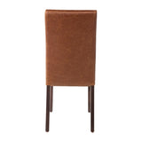 Bolero Faux Leather Dining Chair Antique Tan (2 Pack)