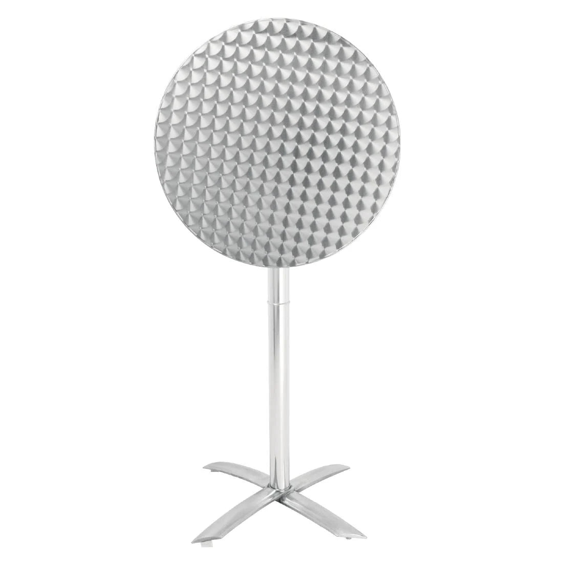 Bolero Round Flip Top Poseur Table Stainless Steel 600mm