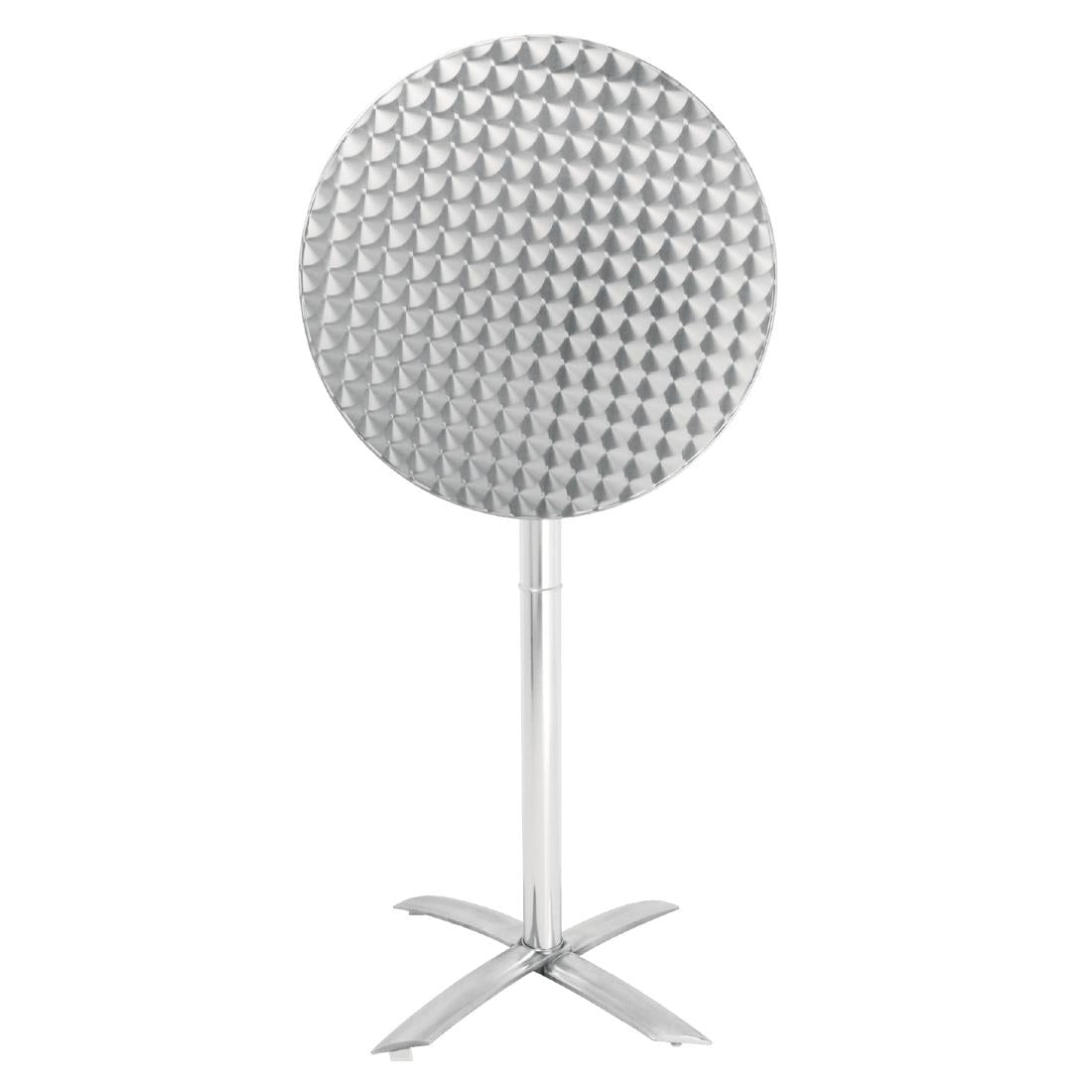 Bolero Round Flip Top Poseur Table Stainless Steel 600mm