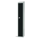 Elite Single Door Electronic Combination Locker with sloping top Black