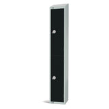 Elite Double Door Coin Return Locker with Sloping Top Graphite Black