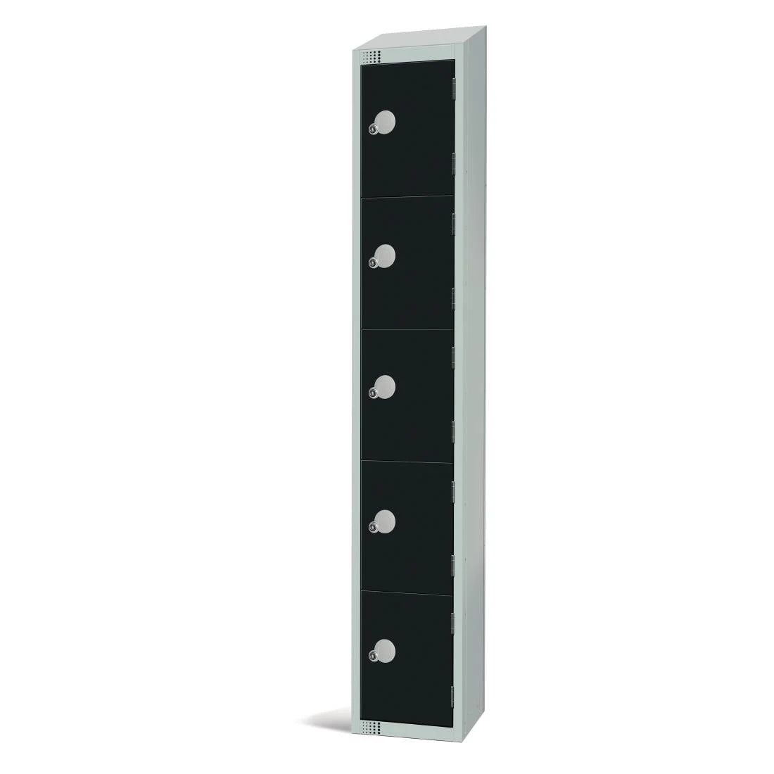Elite Five Door Manual Combination Locker Locker Black with sloping top