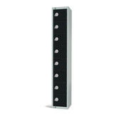 Elite Eight Door Coin Return Locker Black