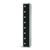 Elite Eight Door Coin Return Locker Black