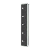 Elite Five Door Coin Return Locker Graphite Grey