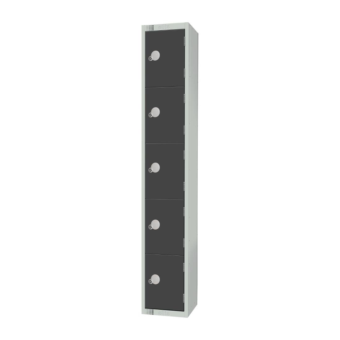 Elite Five Door Coin Return Locker Graphite Grey