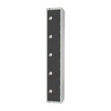 Elite Five Door Coin Return Locker Graphite Grey