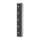 Elite Five Door Padlock Locker Graphite Grey